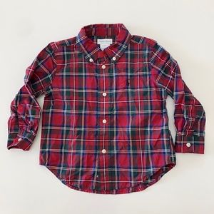 2/$20 Ralph Lauren Baby Red Plaid Button Down 24M